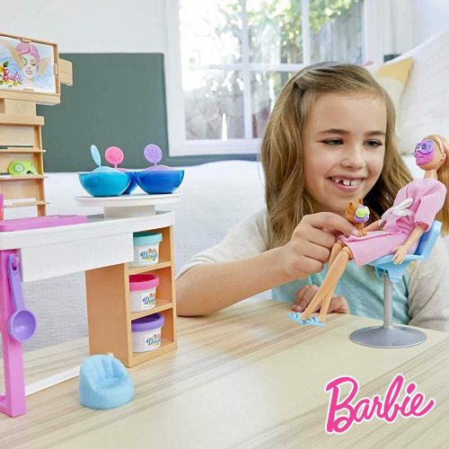 Barbie szépségszalon szett, arcmaszk készítővel